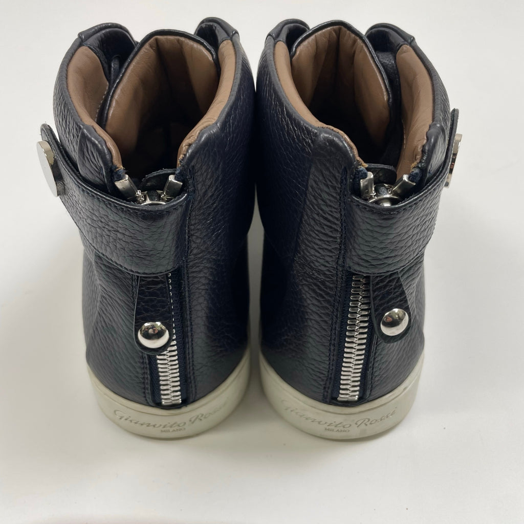 Gianvito Rossi ジャンヴィトロッシ / レザーハイカットスニーカー  参考定価：120,000程度 SIZE:42(27cm程度)