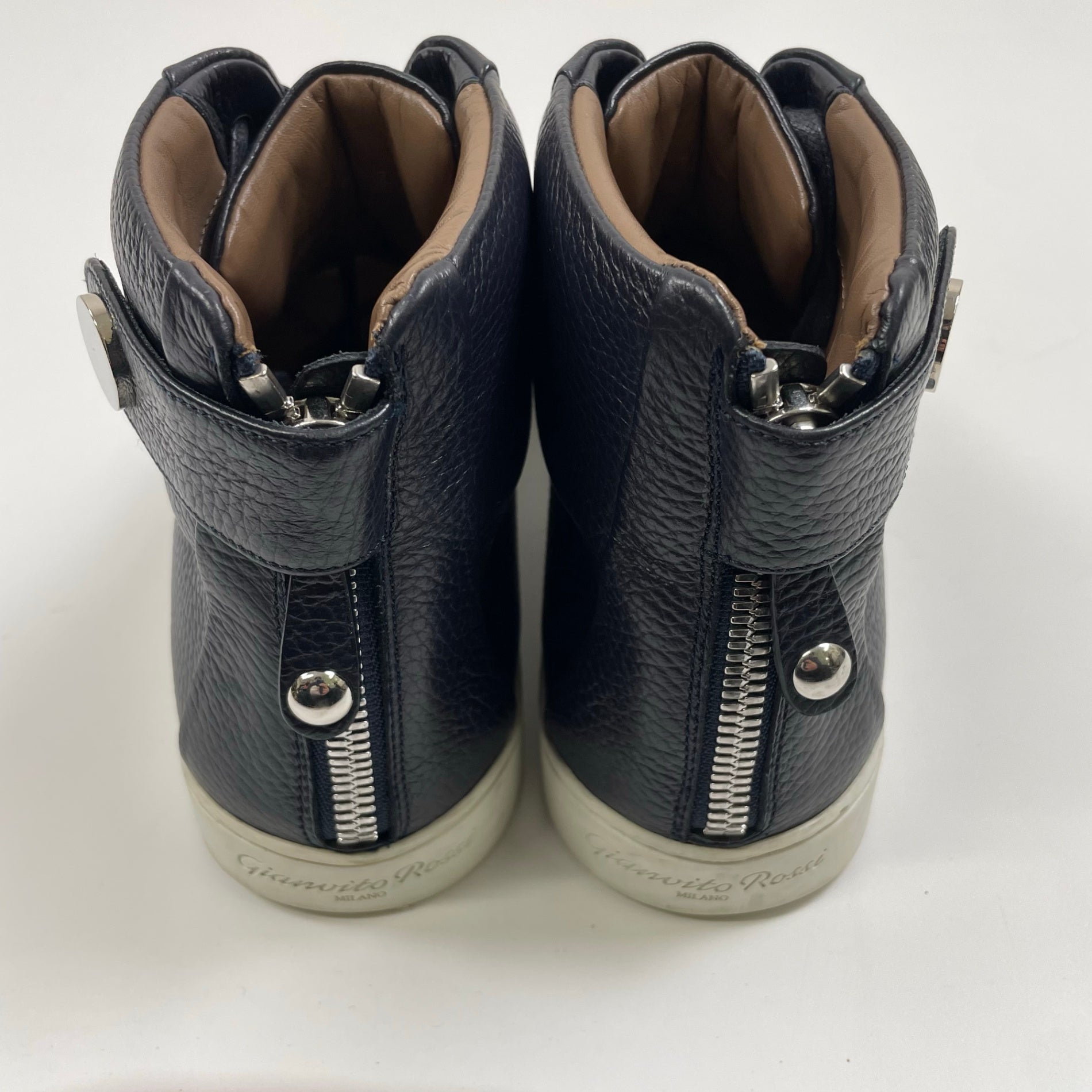 Gianvito Rossi ジャンヴィトロッシ / レザーハイカットスニーカー  参考定価：120,000程度 SIZE:42(27cm程度)