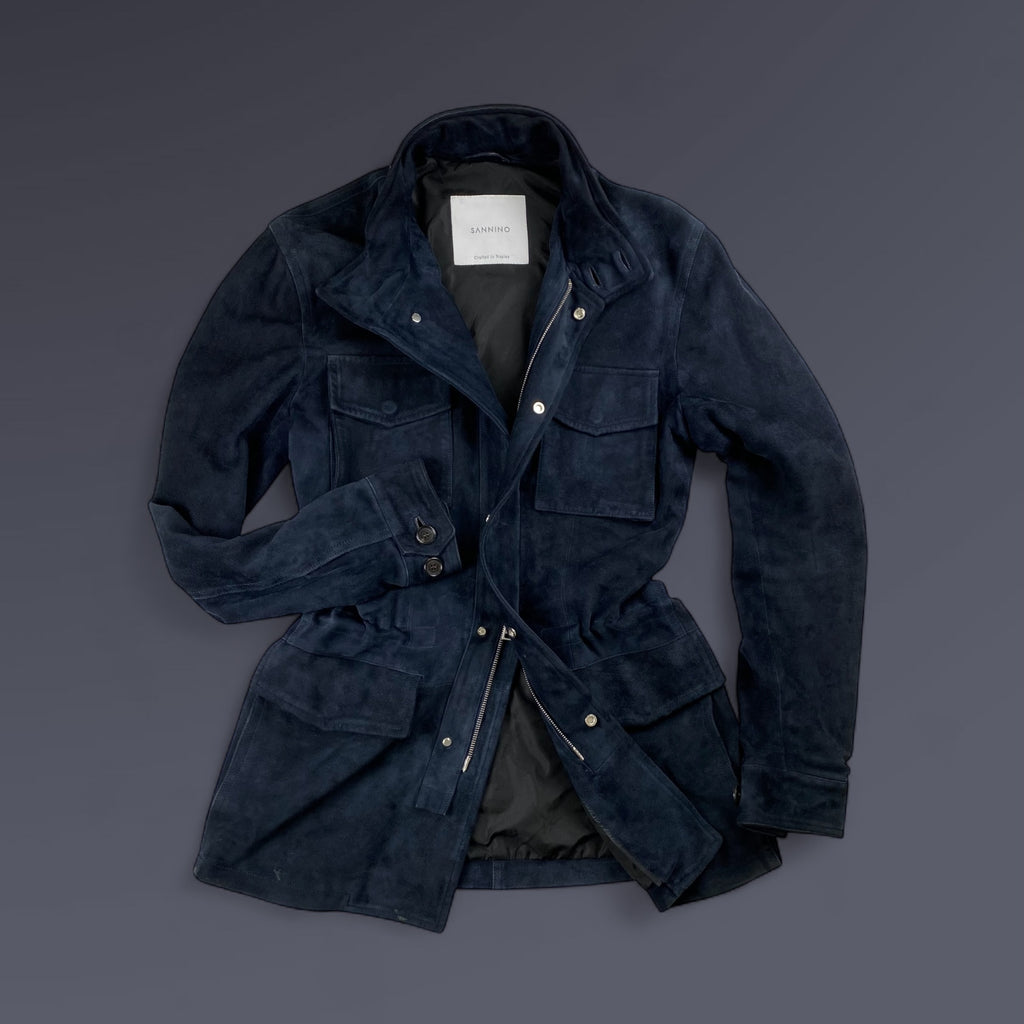 【干場 義雅さん別注】 SANNINO サンニーノ / M-65タイプ ラムレザー スエード ジャケット SIZE：48