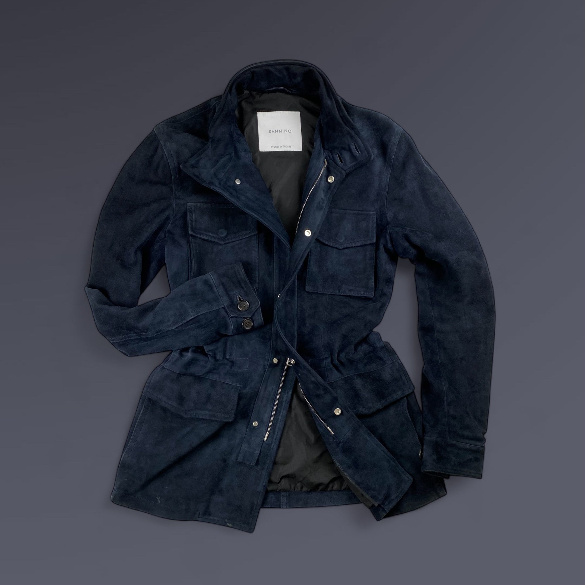 【干場 義雅さん別注】 SANNINO サンニーノ / M-65タイプ ラムレザー スエード ジャケット SIZE：48