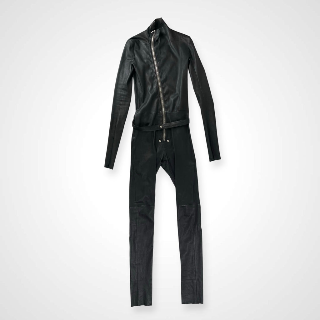 Rick Owens リックオウエンス / tight gary leather flight suits レザージャンプスーツ RR02A5550-LS SIZE:48