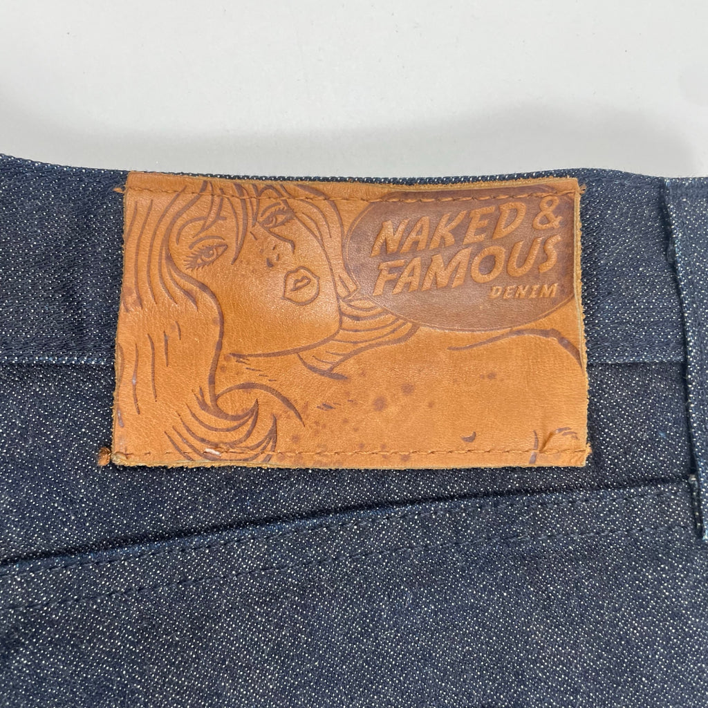 NAKED＆FAMOUS ネイキッド&フェイマス / Indigo Broken Twill Selvedge セルビッジデニムパンツ 参考定価：35,000程度 SIZE:31