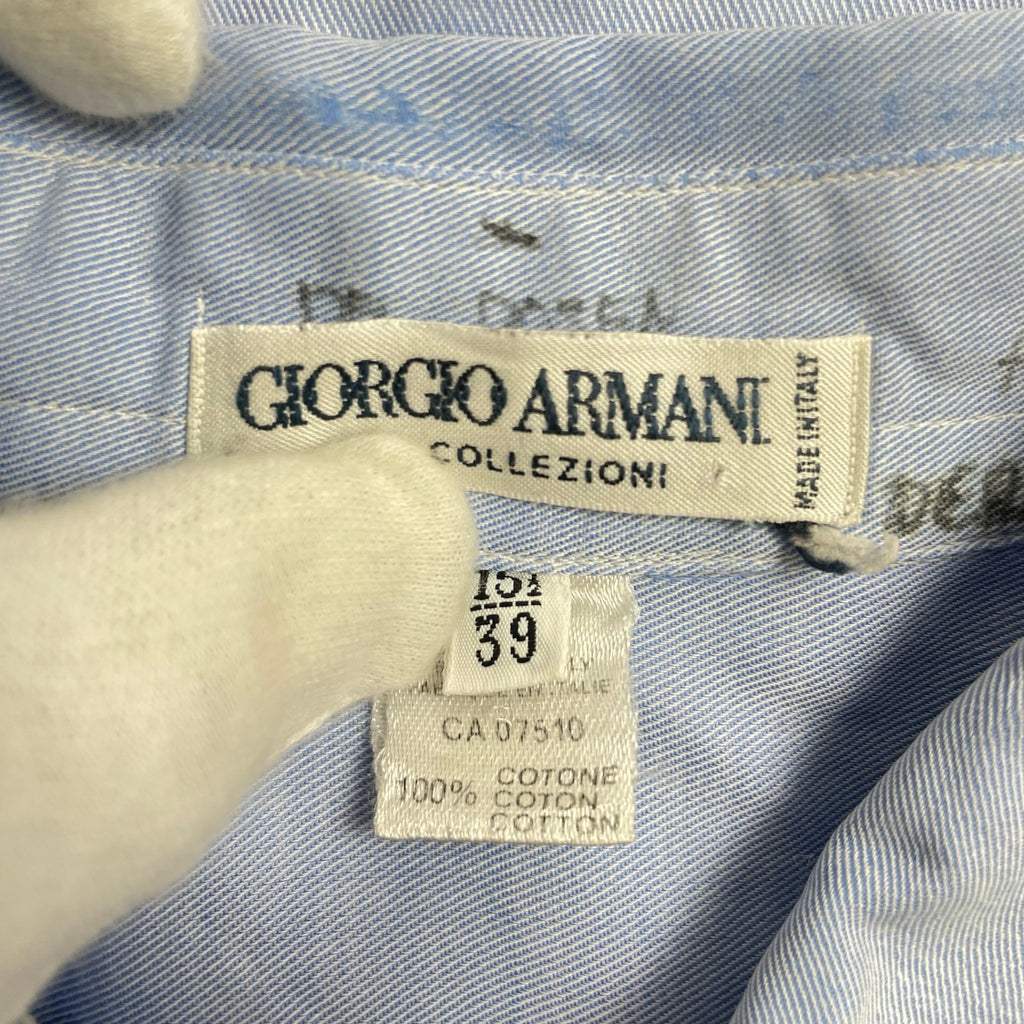 GIORGIO ARMANI LE COLLEZIONI ジョルジオアルマーニ / 80s ヴィンテージソリッドカラーシャツ SIZE：15 1/2