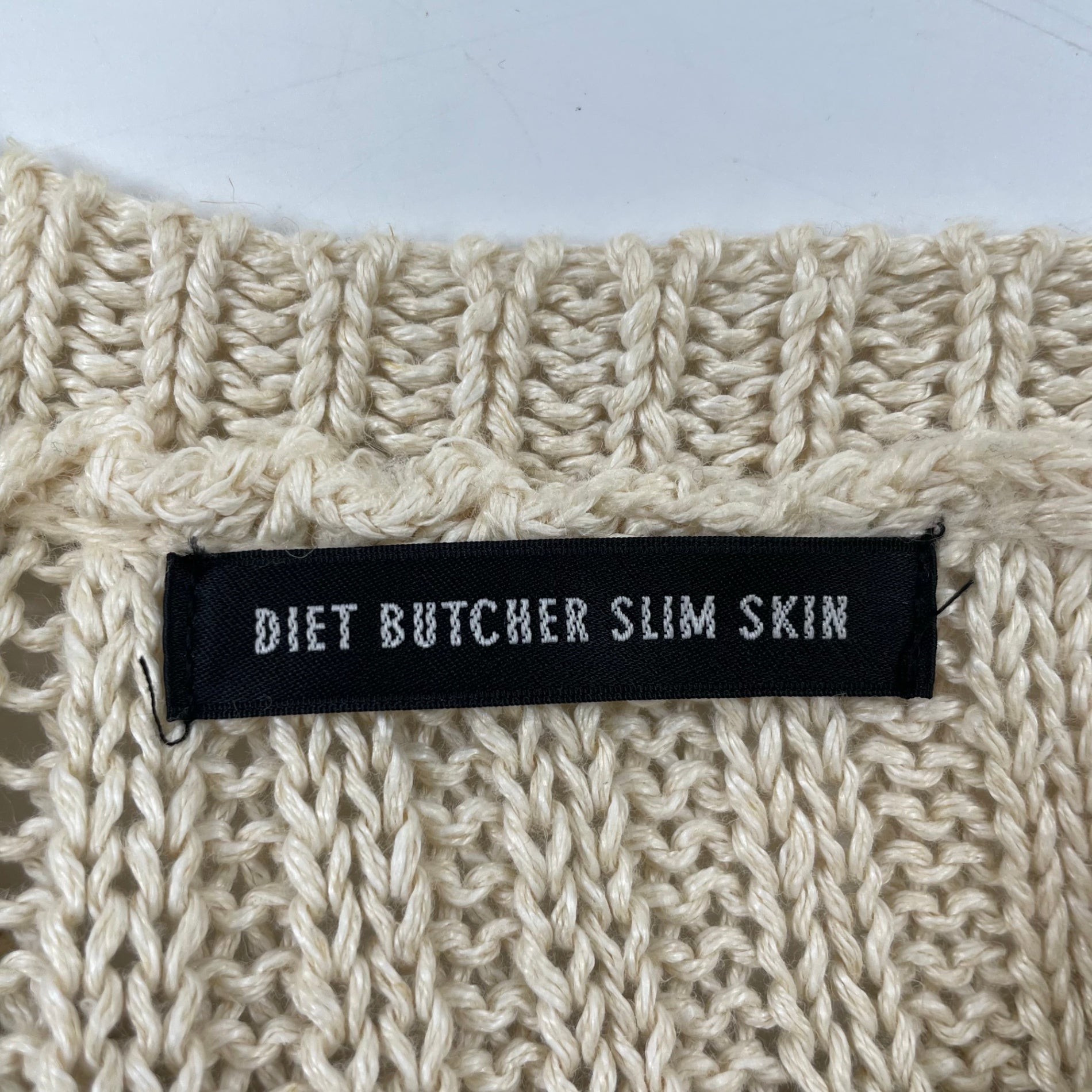 DIET BUTCHER SLIM SKIN / ブロークンニット 参考定価：35,000程度 SIZE:2