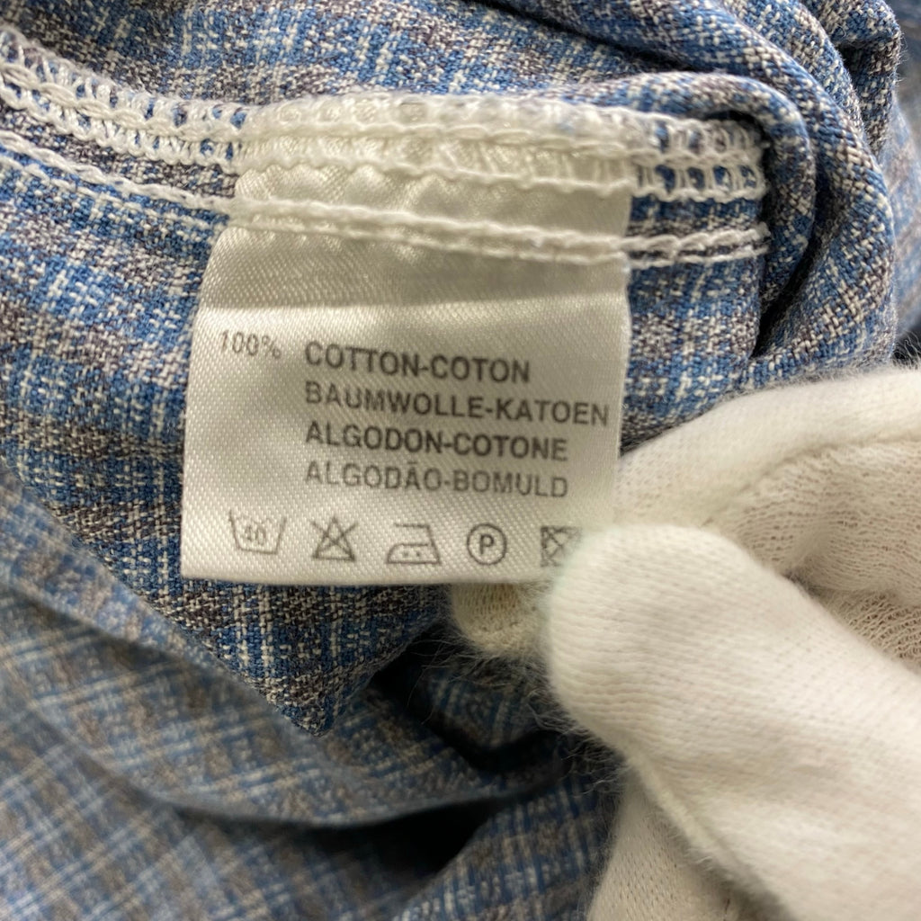 THE FLINTSTONES ザ フリントストーン / 原始家族BD シャツ チェック柄 ブルー SIZE：M