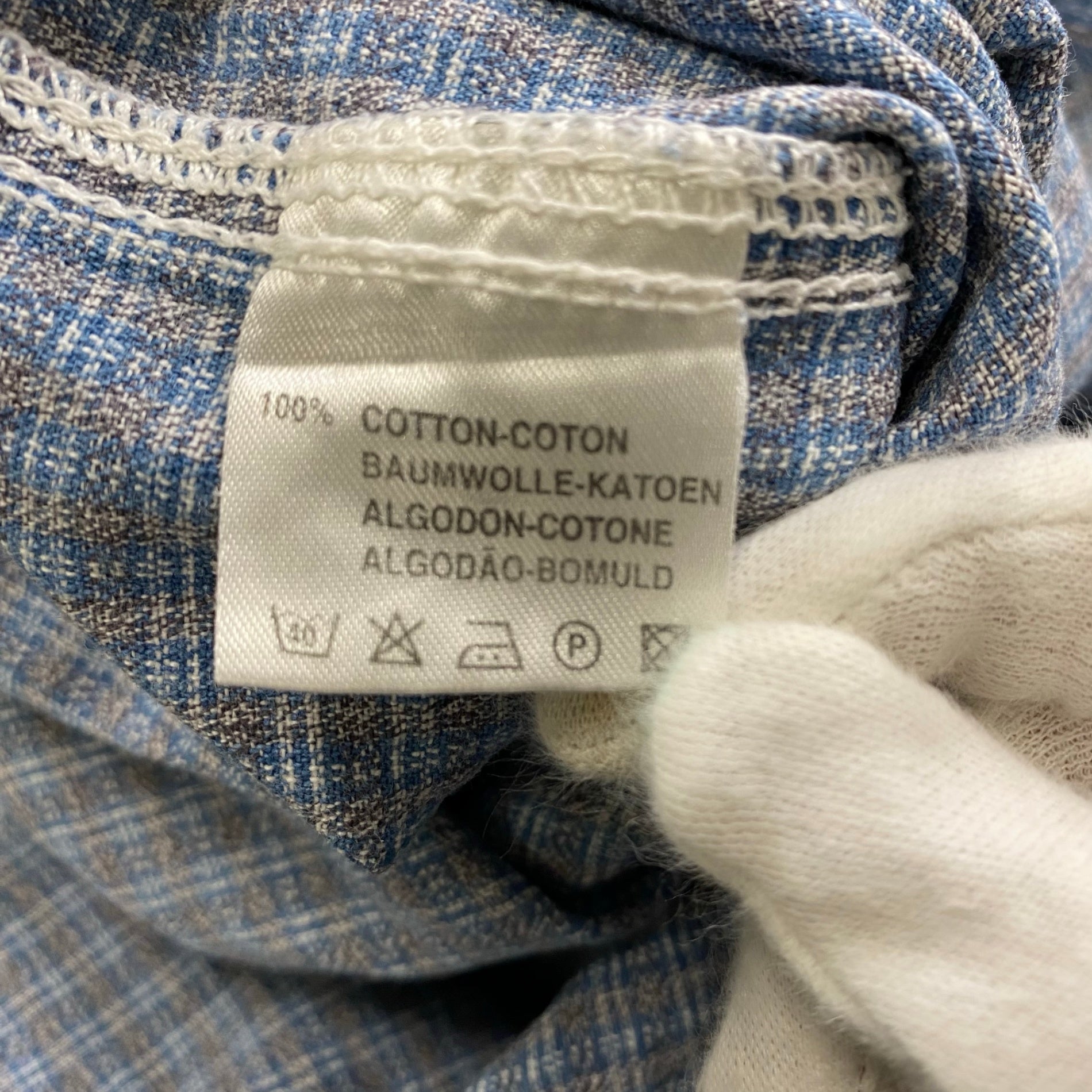 THE FLINTSTONES ザ フリントストーン / 原始家族BD シャツ チェック柄 ブルー SIZE：M