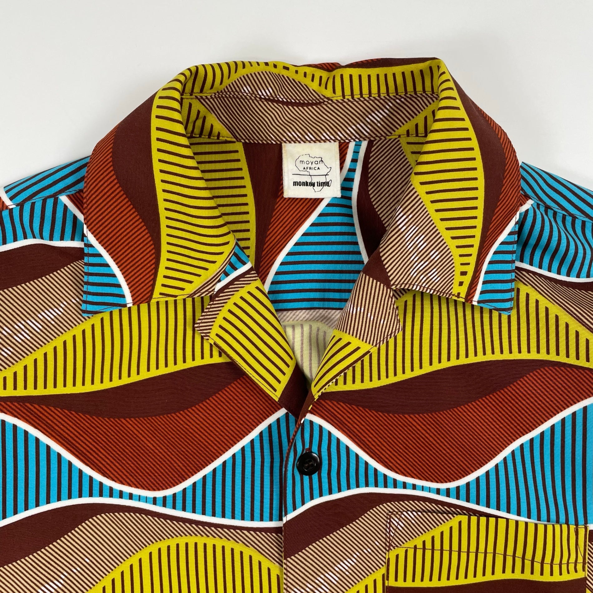 monkey time × moyan africa / コラボ AFRICAN SHIRT 参考定価：15,300+tax SIZE:S(L程度)