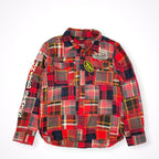 vanson / ヘビーネルチェック パッチワークシャツ 未使用品 参考定価：15,800+tax SIZE:L