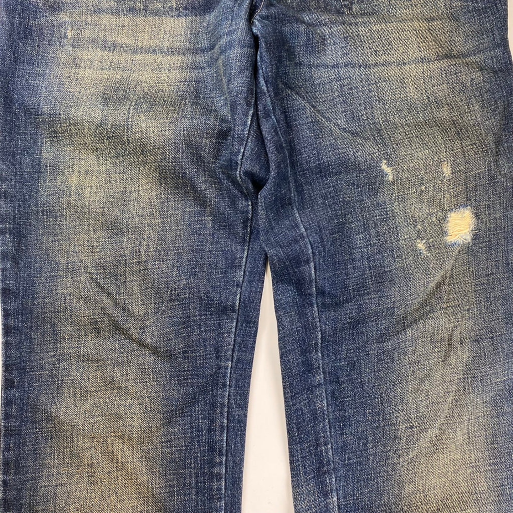 【00sスペシャル】 D&G  DOLCE&GABBANA / ギミック ダブルウエスト デニムパンツ ベルト グランジ Y2K SIZE:W84cm