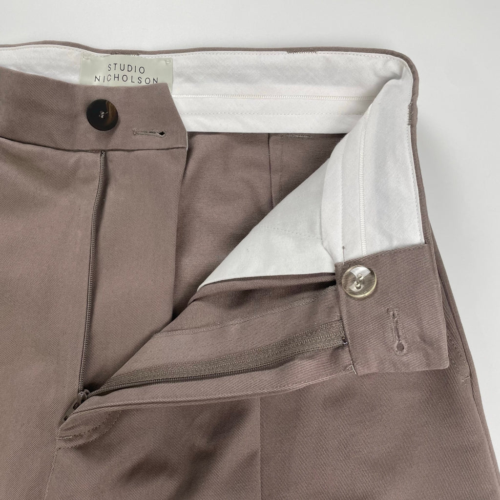 STUDIO NICHOLSON スタジオ ニコルソン / SORTE PEACHED COTTON TWILL PLEAT PANTS ワイドパンツ 参考定価：43,000+tax SIZE:1