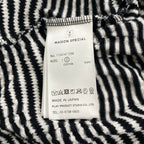 MAISON SPECIAL メゾンスペシャル / Links Jacquard Border Oversized Crew Neck T-shirt ボーダー Tシャツ SIZE：2(L程度)