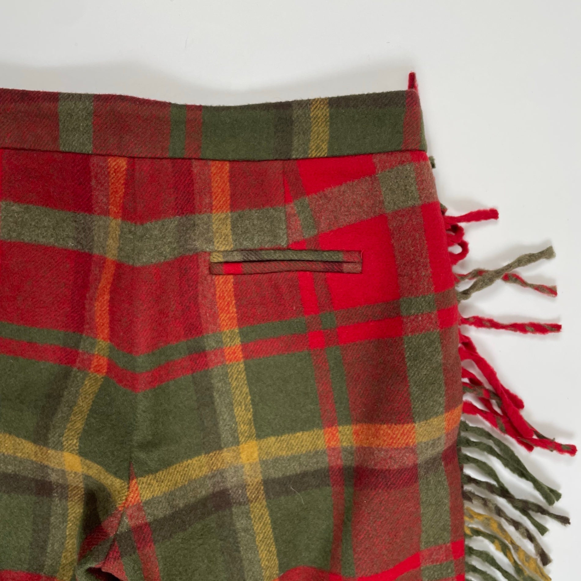 VIRGINIA BIZZI ヴァージニア ビッツィ / チェック柄フリンジパンツ H.P. FRANCE取り扱い 参考定価：35,000程度 SIZE:38