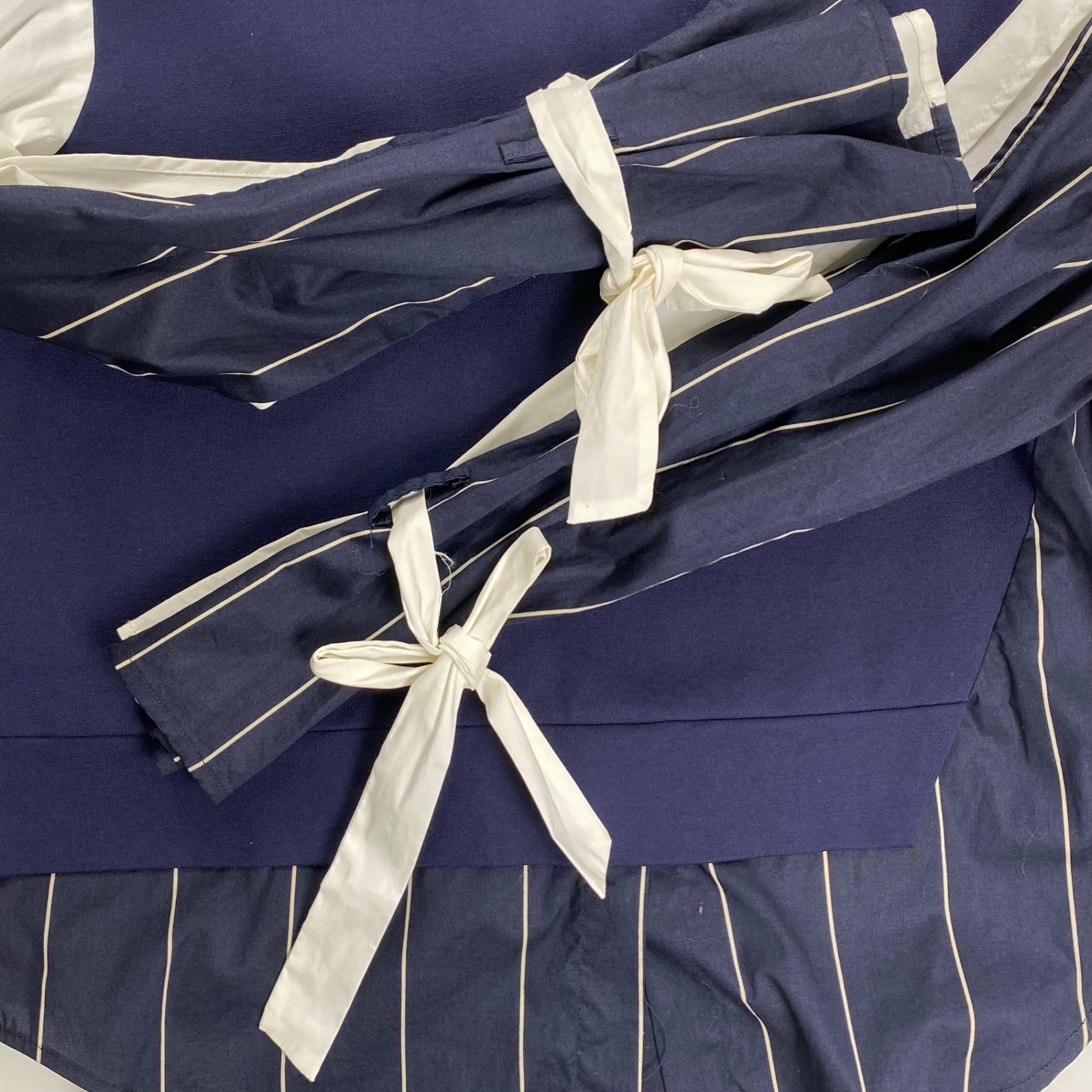 LIVIANA CONTI リビアナ コンティ / シャツMIXカットソー ネイビー ホワイト 参考定価：50,000程度 SIZE:44