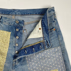 Levi's リーバイス / 150周年記念 もんぺ 刺し子 ハーフデニムパンツ パッチワーク SIZE:W36