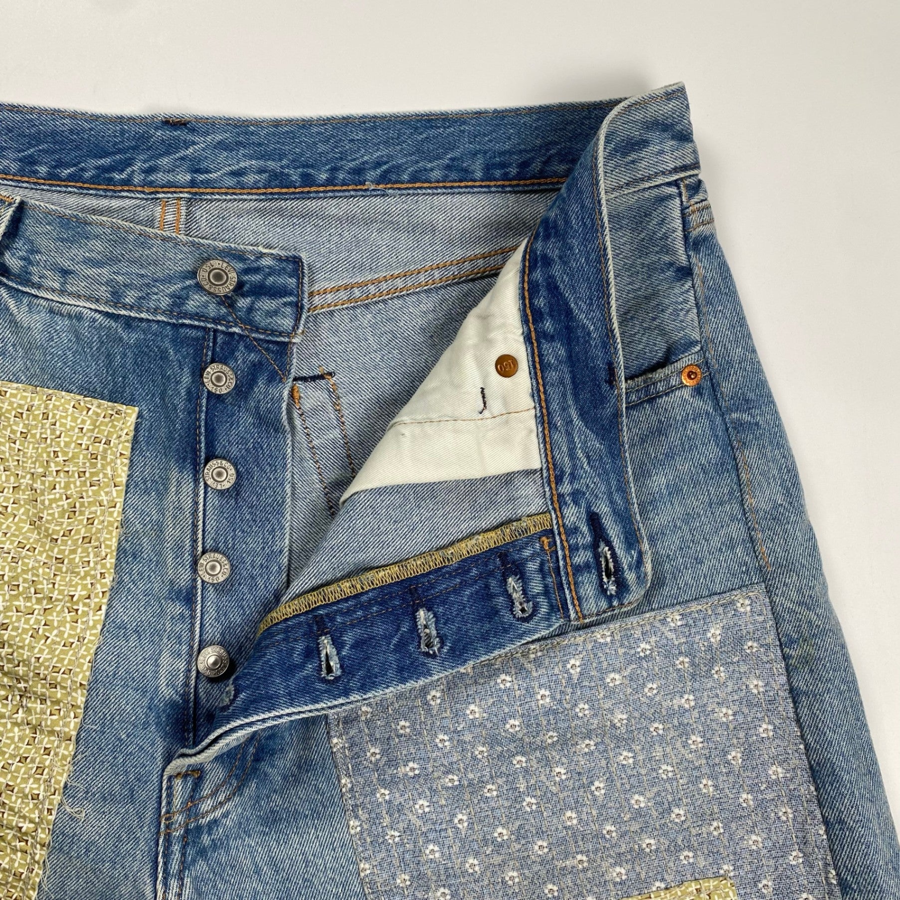 Levi's リーバイス / 150周年記念 もんぺ 刺し子 ハーフデニムパンツ パッチワーク SIZE:W36