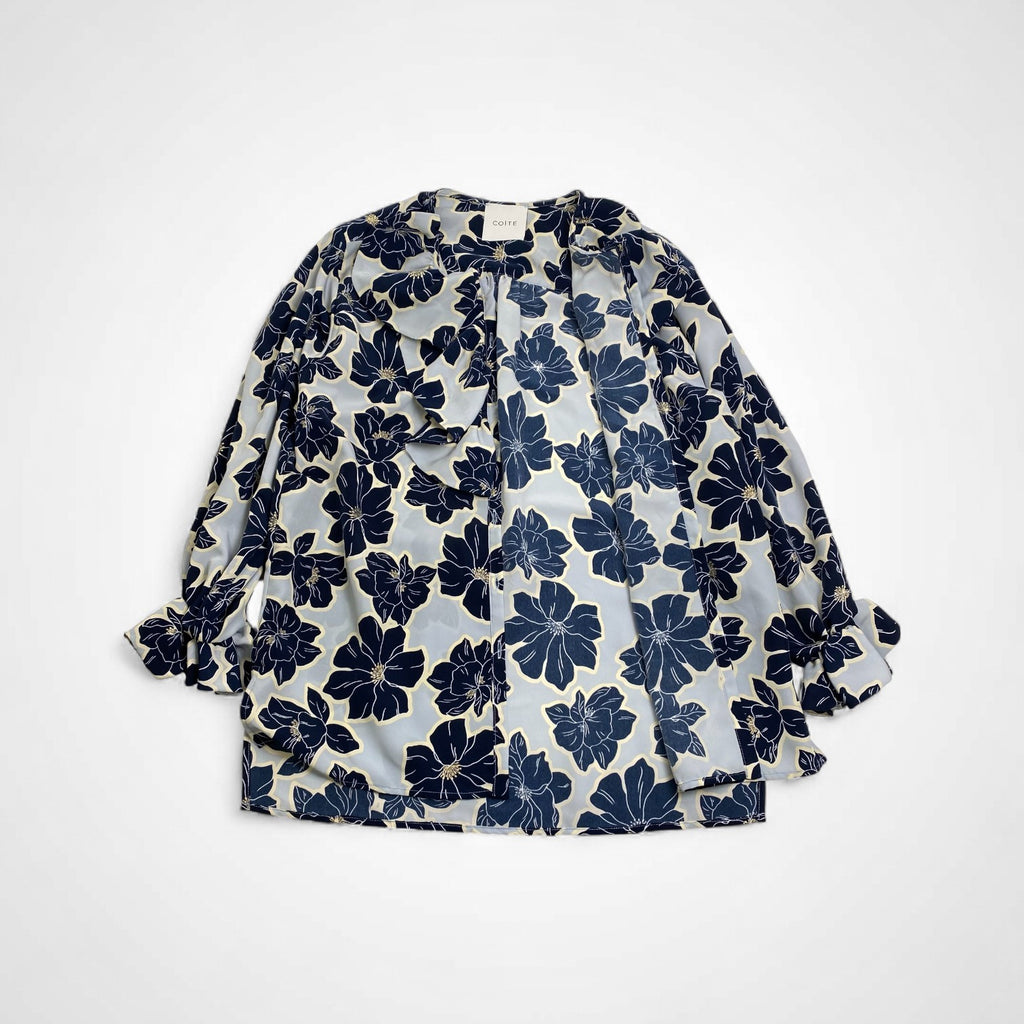 CO|TE コート / ハイビスカスフラワー セットアップ ブルー ネイビー ESTNATION取扱い 参考定価：100,000程度 SIZE:40(L程度)