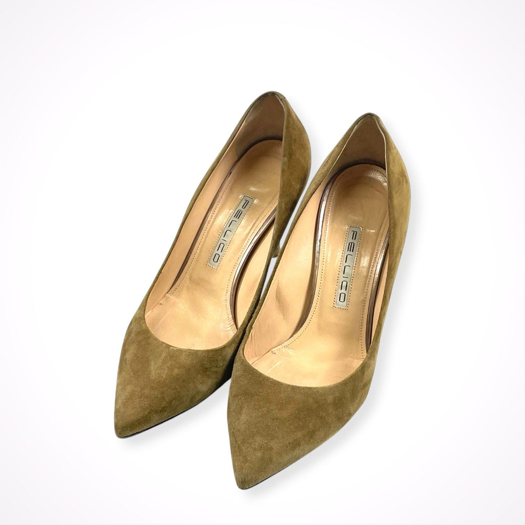 PELLICO / スウェードヒールパンプス 参考定価：50,000程度 SIZE:36 1/2