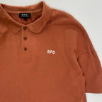 A.P.C. アーペーセー / 鹿の子ロゴ刺繍ポロシャツ 参考定価：30,000程度 SIZE：L
