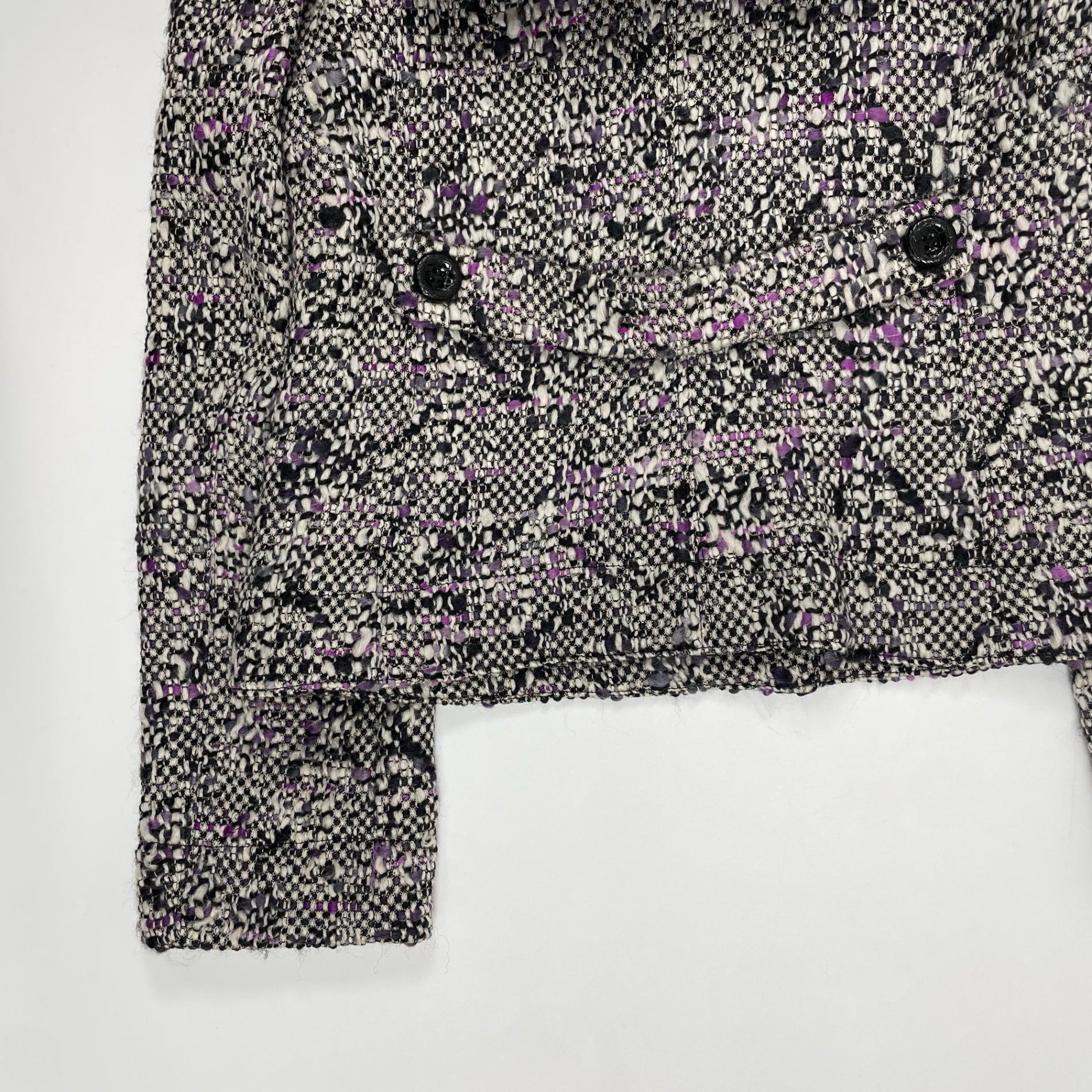 ARMANI COLLEZIONI アルマーニ コレッツォーニ / バージンウール ツイードビッグカラージャケット 参考定価：100,000程度 SIZE：40