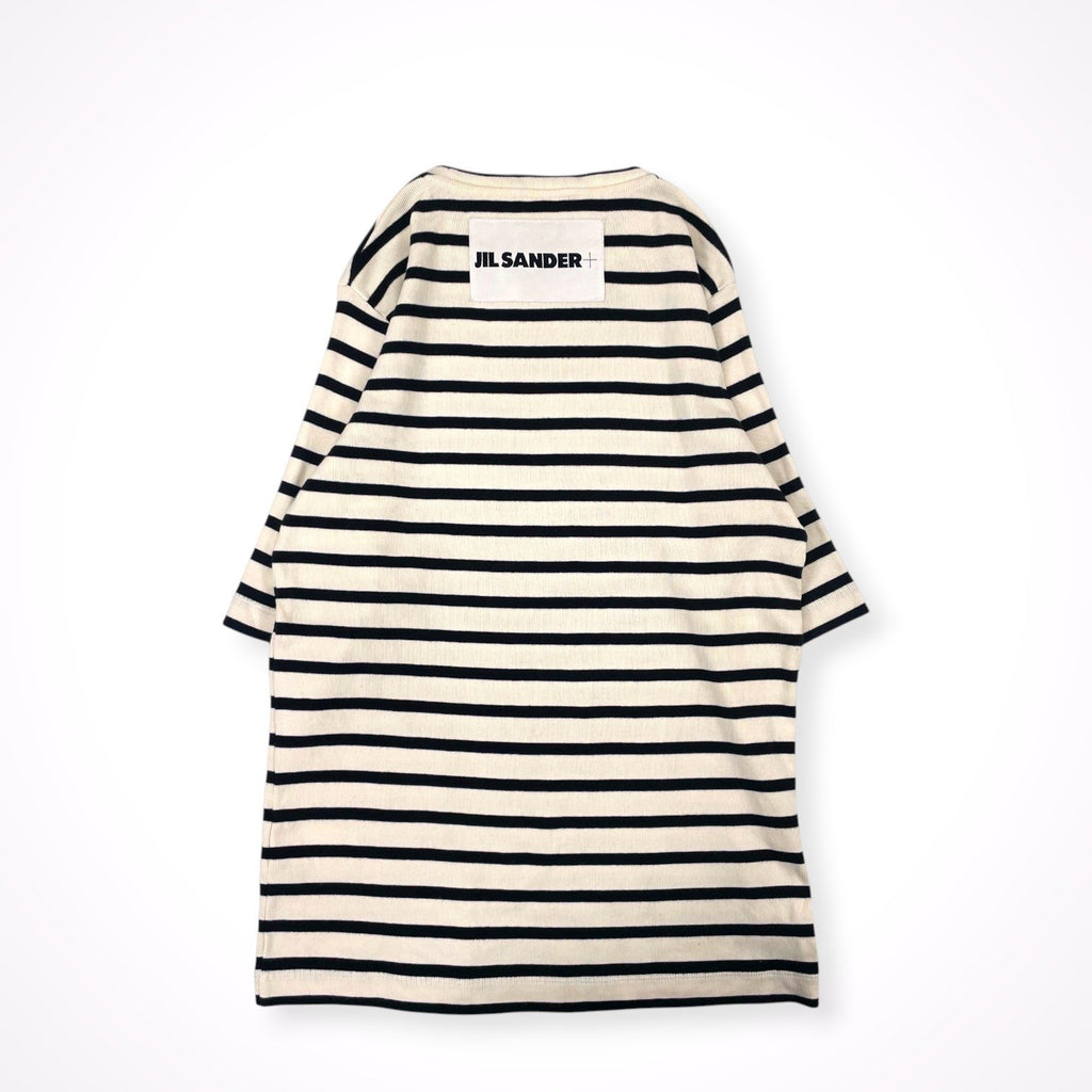 JIL SANDER + / バックロゴボーダーTEE 参考定価：60,000程度 SIZE:XL