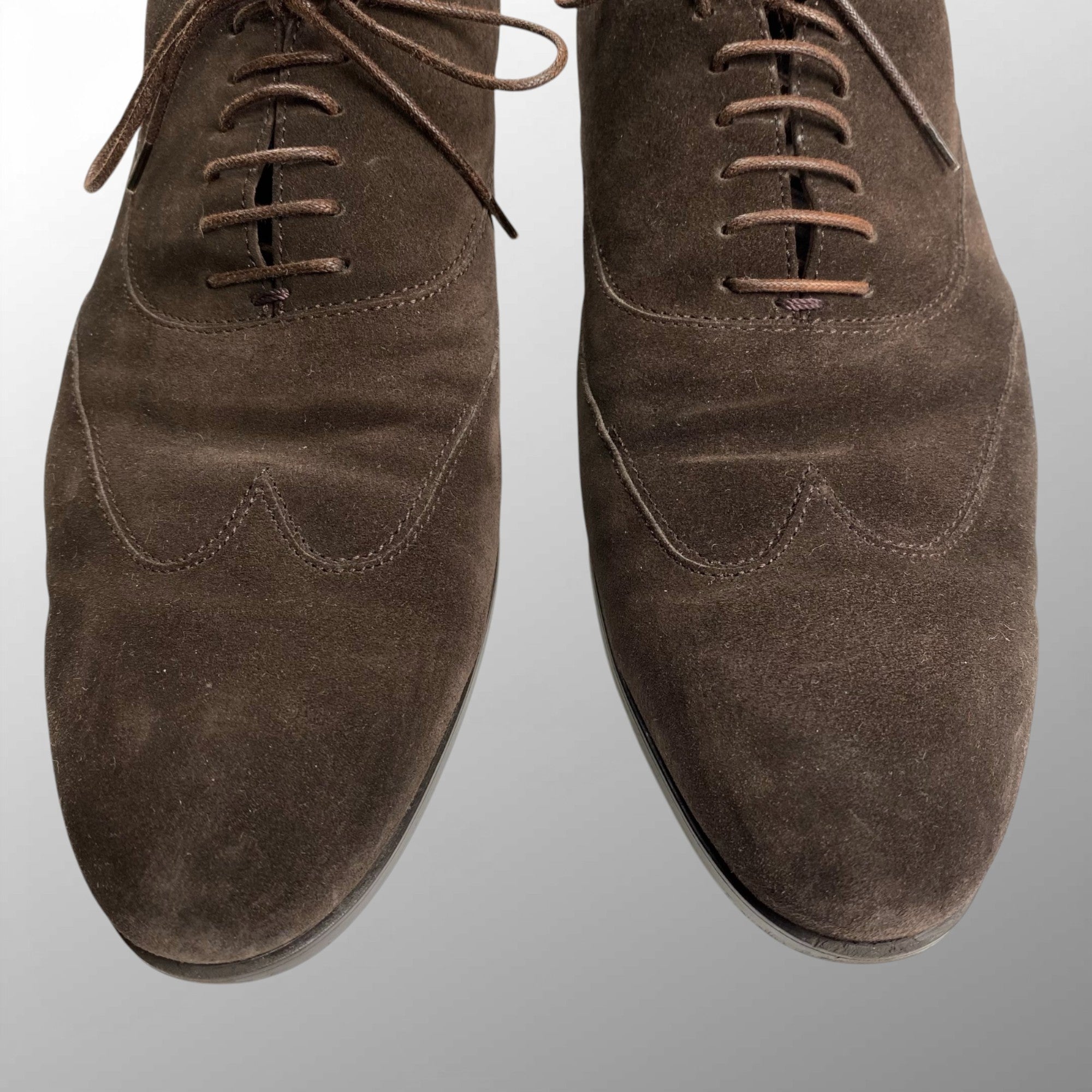 Ermenegildo Zegna エルメネジルド ゼニア / ヌバック レザーシューズ ダークブラウン 内羽根 SIZE:9 1/2