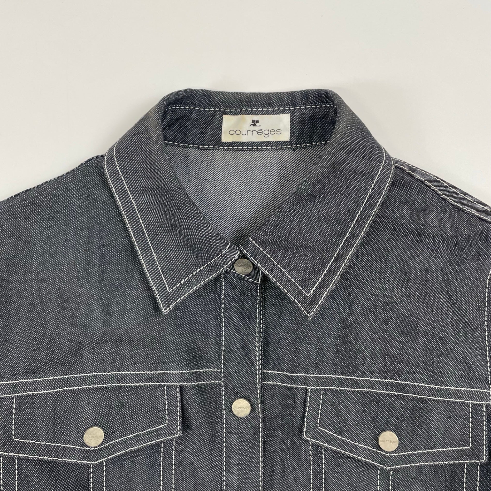 courreges / ヴィンテージデニム タイトシャツジャケット 参考定価：45,000程度 SIZE:11