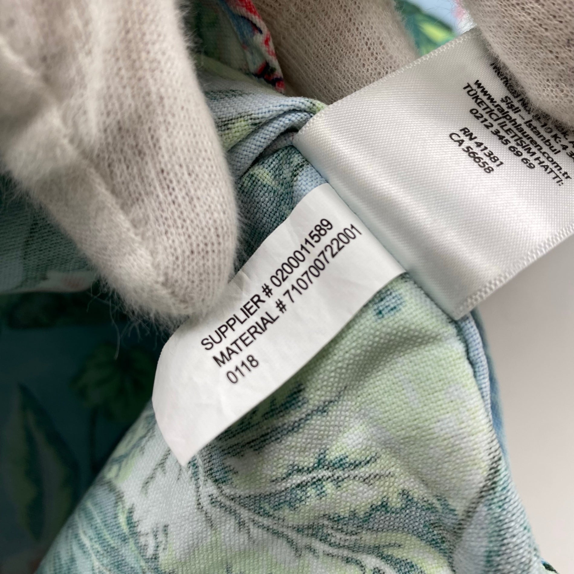 RALPH LAUREN ラルフローレン / ボタニカル アロハシャツ ボタンダウン コットン100％ SLIM FIT SIZE：XL