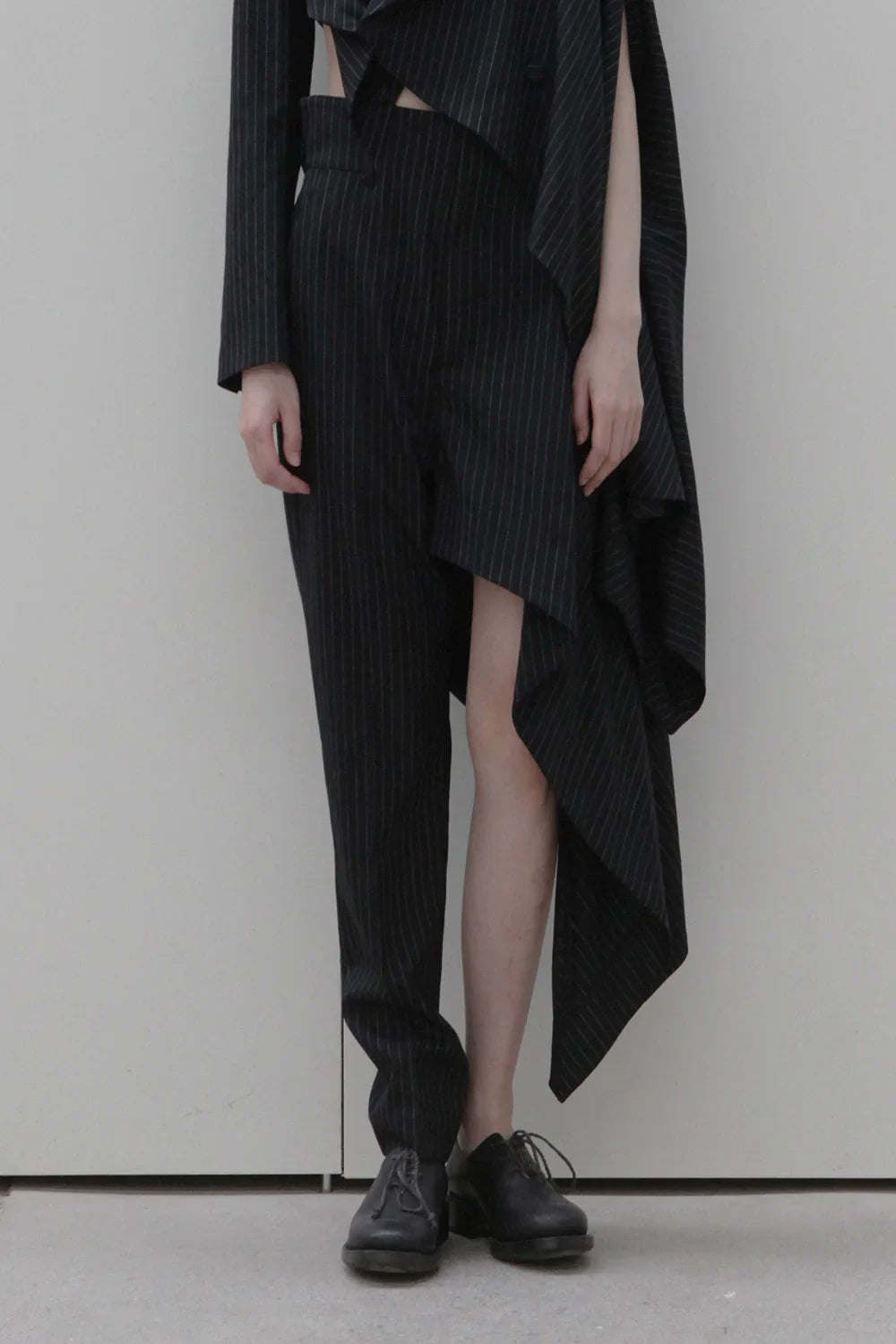 FACETASM ファセッタズム / イレギュラーバーティカルストライプパンツ ホワイト SIZE：1