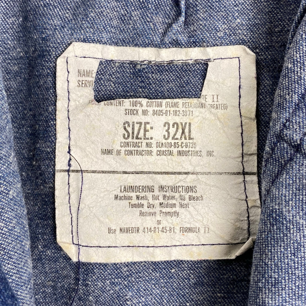 85年 US NAVY / セーラーデニム ハーフパンツ ショーツ COASTAL INDUSTRIES SIZE:32