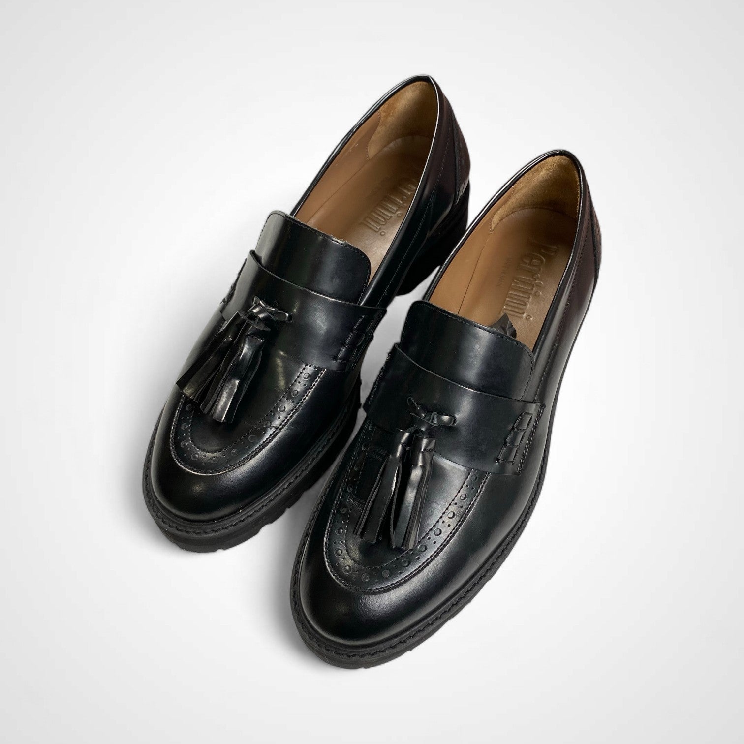 Pertini ペルティニ / タッセルローファー ブラック 参考定価：31,000+tax UNITED ARROWS取扱い SIZE:37.5(23.5cm程度)