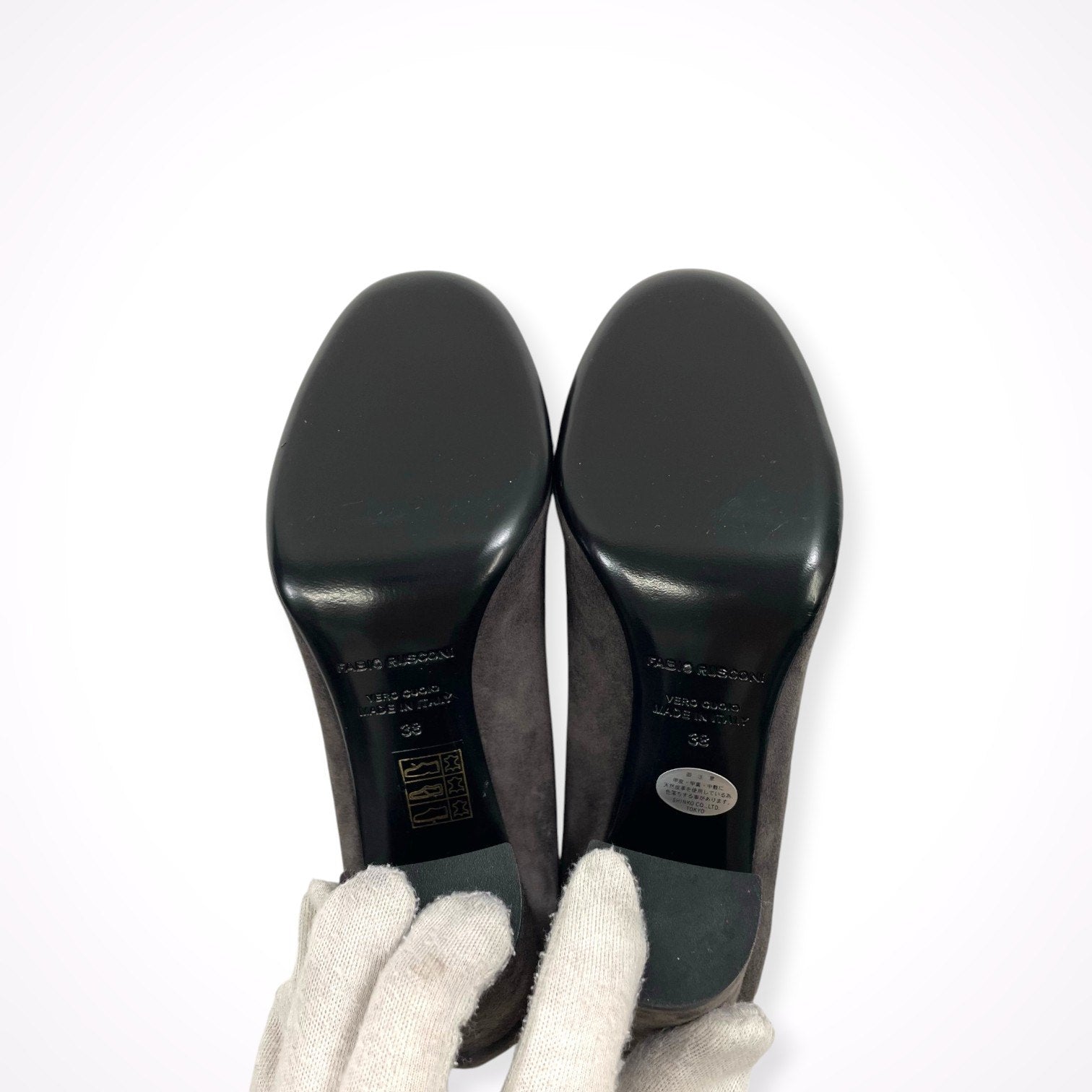 FABIO RUSCONI / チャンキーヒールパンプス 試着程度 参考定価：25,000程度 SIZE：38