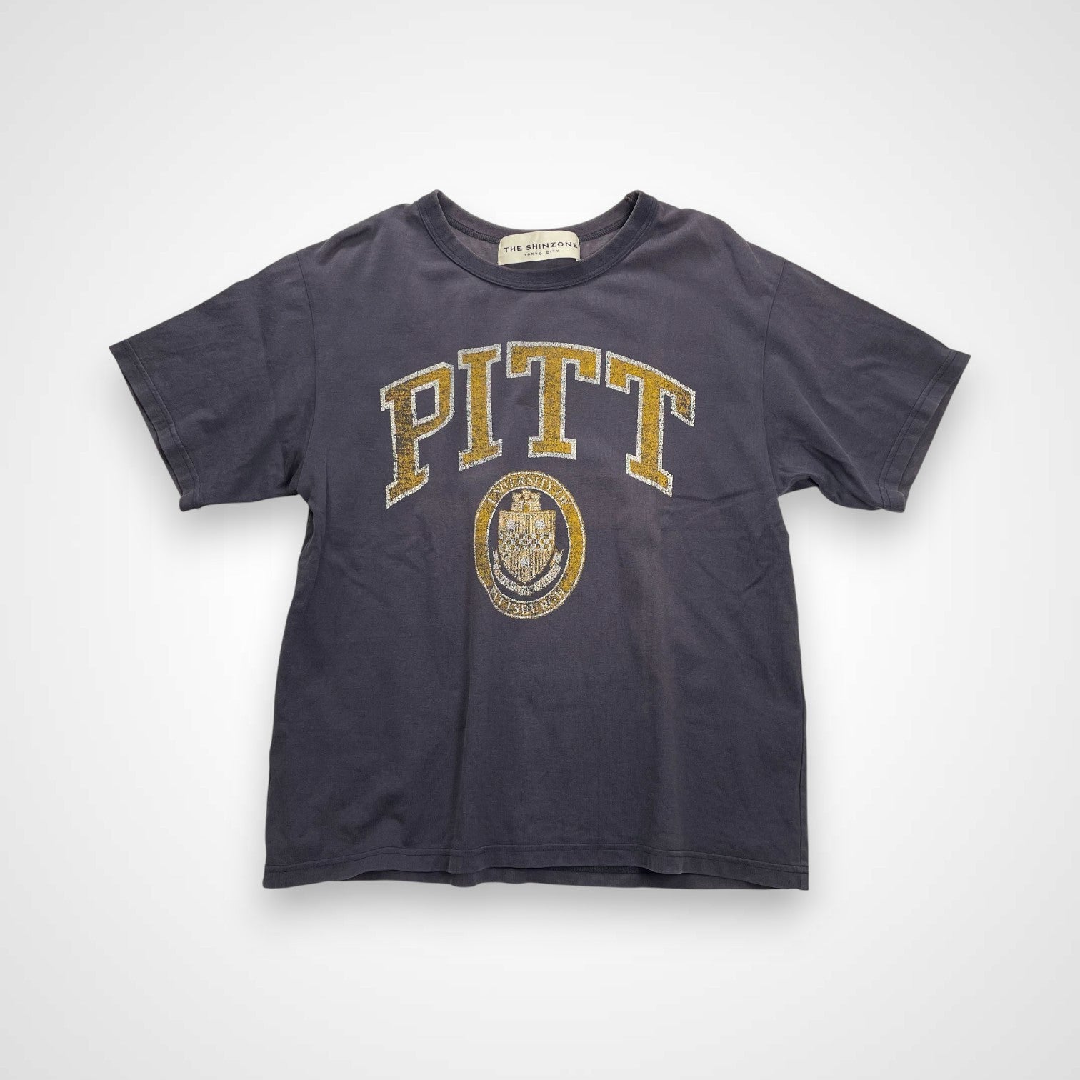 THE SHINZONE ザ シンゾーン / PITT ヴィンテージライクTEE Tシャツ ネイビー SIZE:FREE