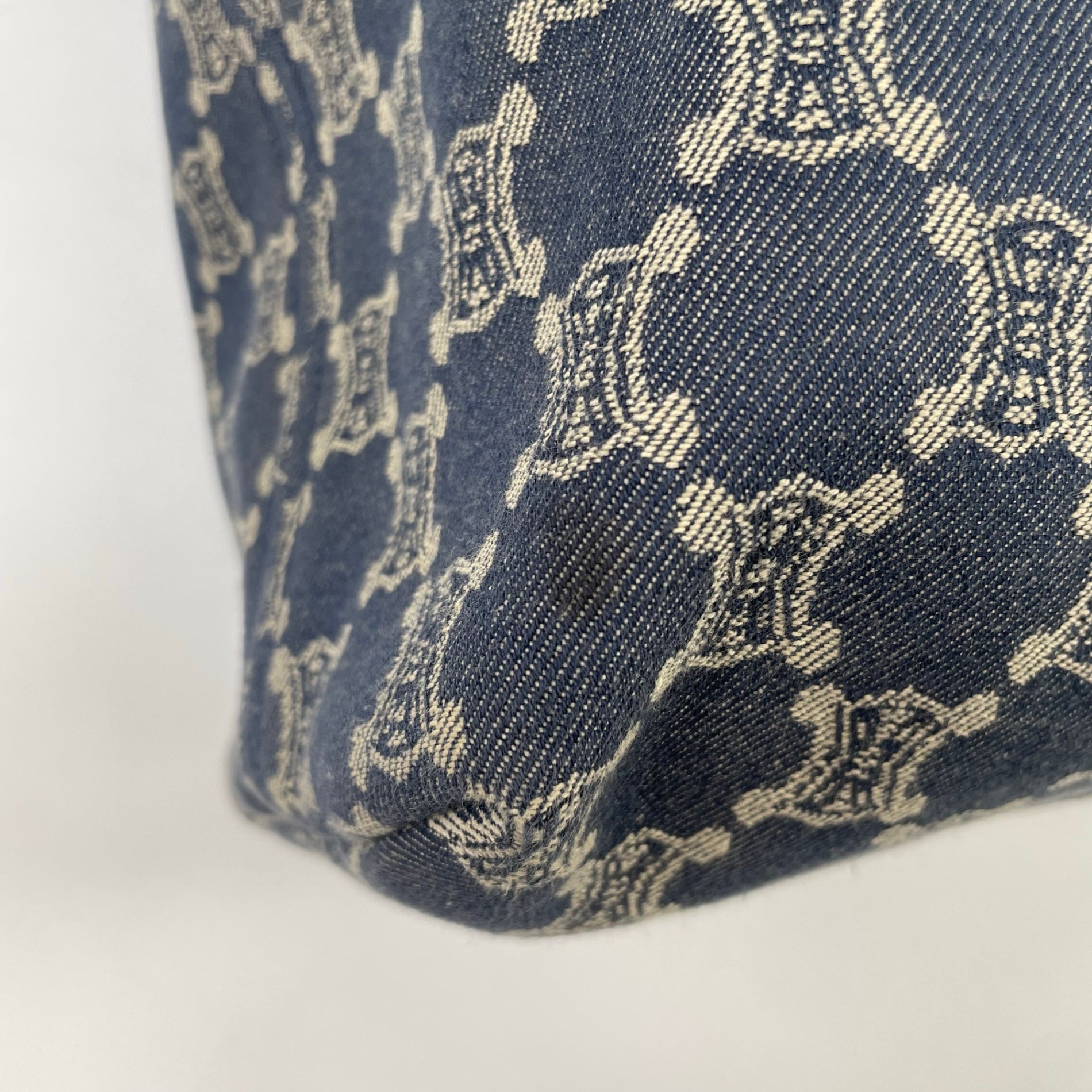 CELINE / スタッズデザイン デニムマカダムトートバッグ