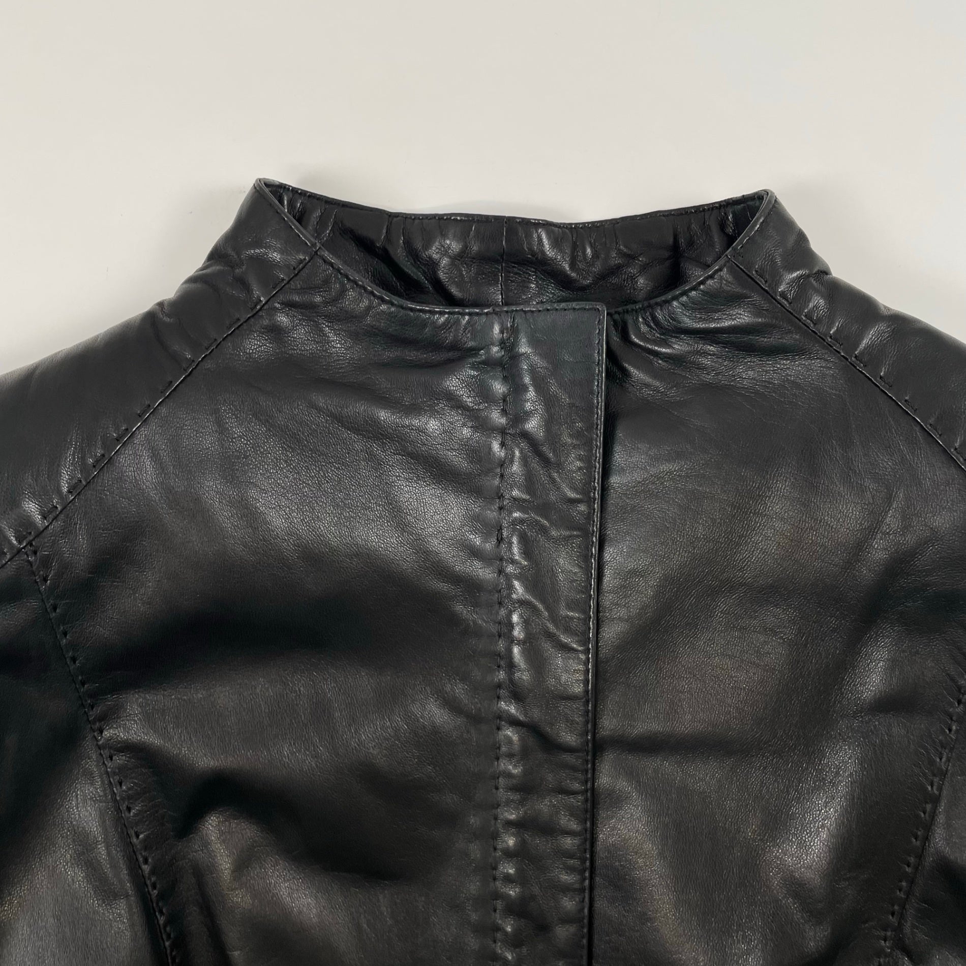 EMPORIO ARMANI / ヴィンテージラムレザーコート 参考定価：250,000程度 SIZE:44