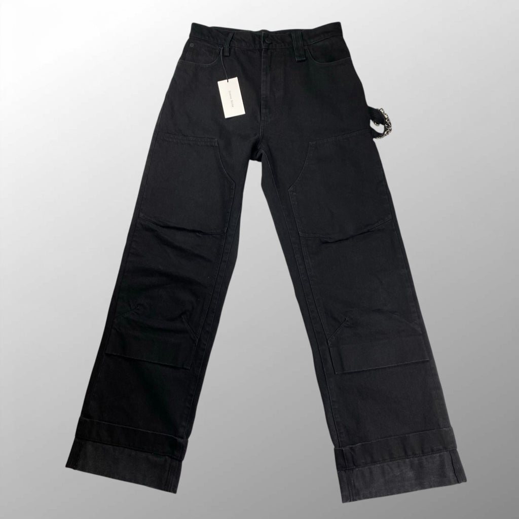 Simone Rocha シモーン ロシャ / Embellished Straight Workwear Denim ダブルニー デニム DOVER STREET取扱い 参考定価：110,000程度 SIZE：S