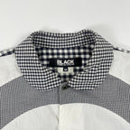 BLACK COMME des GARCONS / 丸襟 ギンガムチェック切替ドッキングシャツ 1M-B019 AD2014 SIZE:M