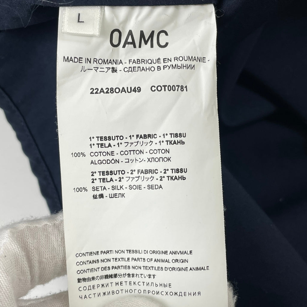 OAMC / system shirt ブラック 参考定価：60,000程度 SIZE:L
