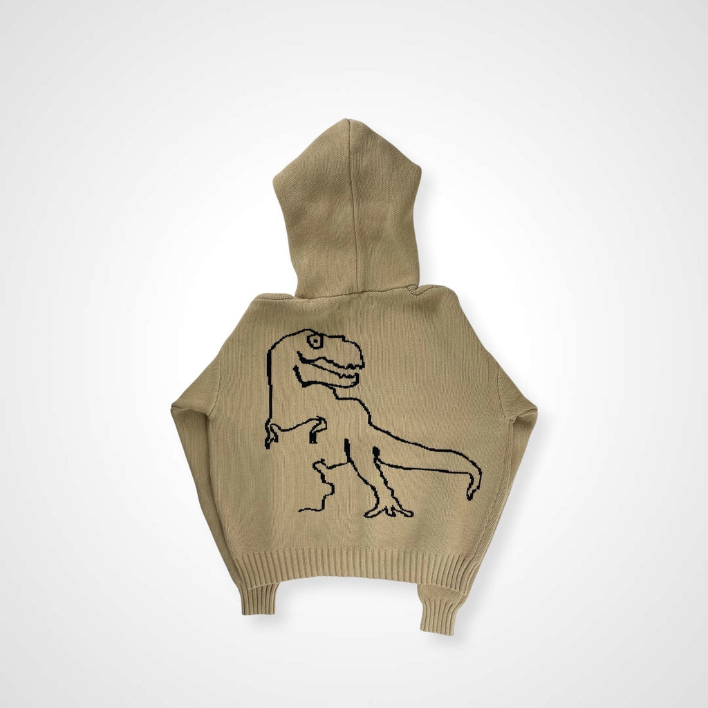 LABROS ラブロス / DINO HOODED SWEATER ニットパーカー ベージュ 参考定価：25,000程度 SIZE:L
