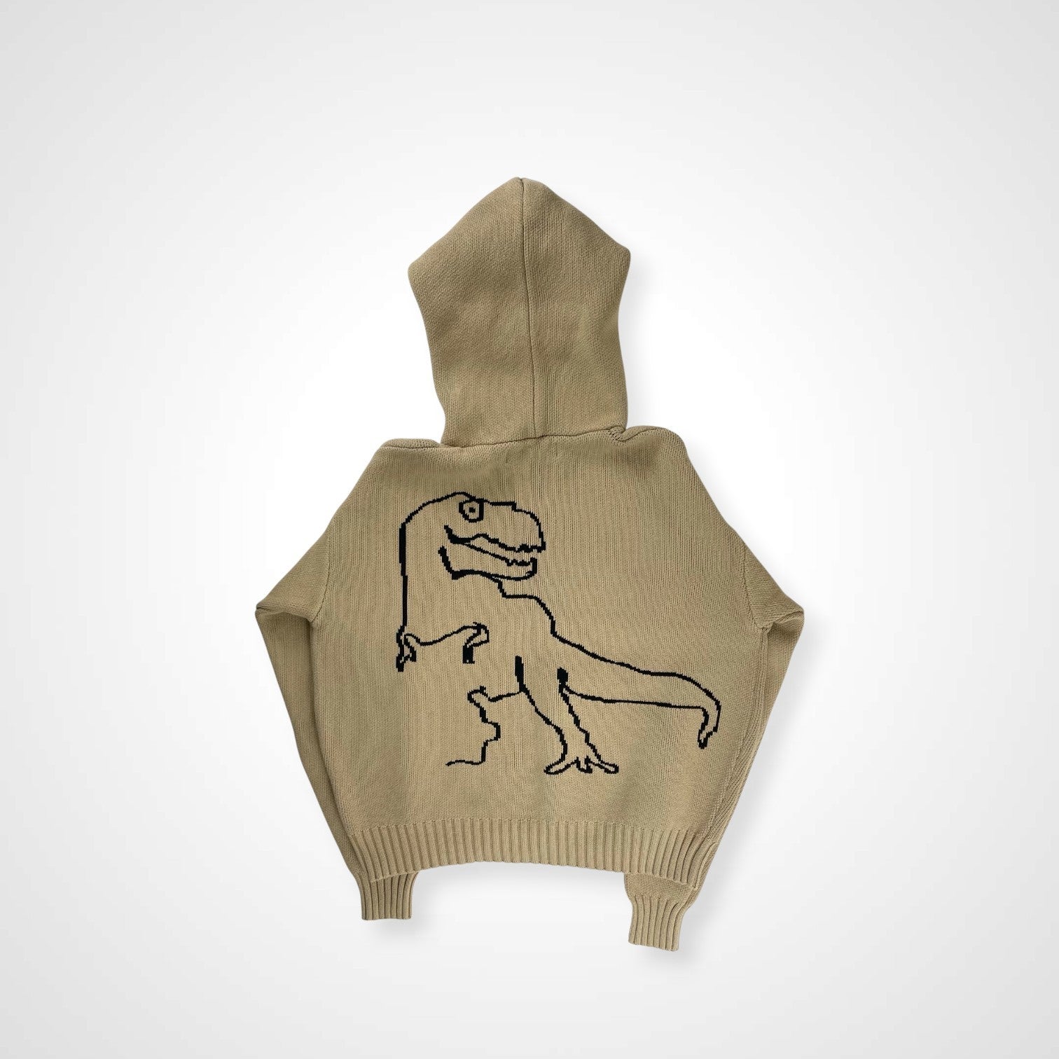 LABROS ラブロス / DINO HOODED SWEATER ニットパーカー ベージュ 参考定価：25,000程度 SIZE:L