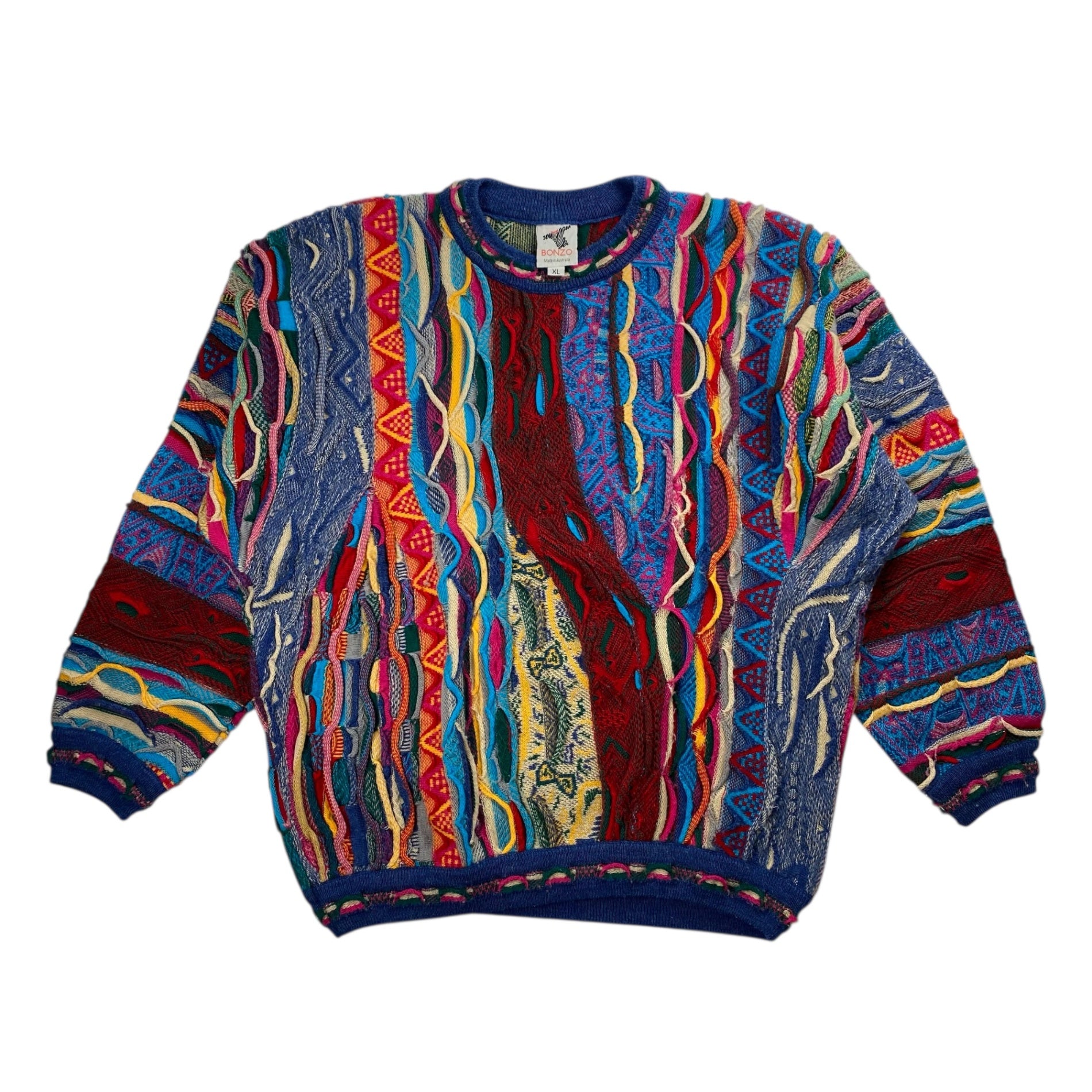 90s BONZO ボンゾ / ヴィンテージ 3Dニット SIZE:XL