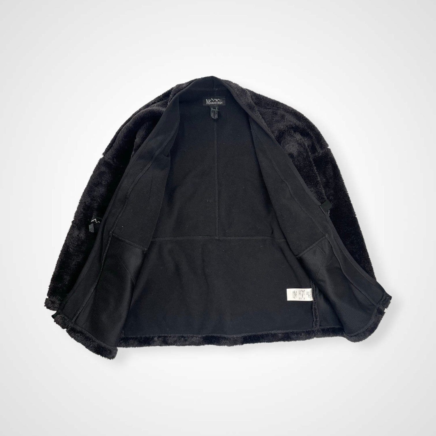 MANASTASH マナスタッシュ / 半纏フリースジャケット キモノ ブラック  SIZE:M