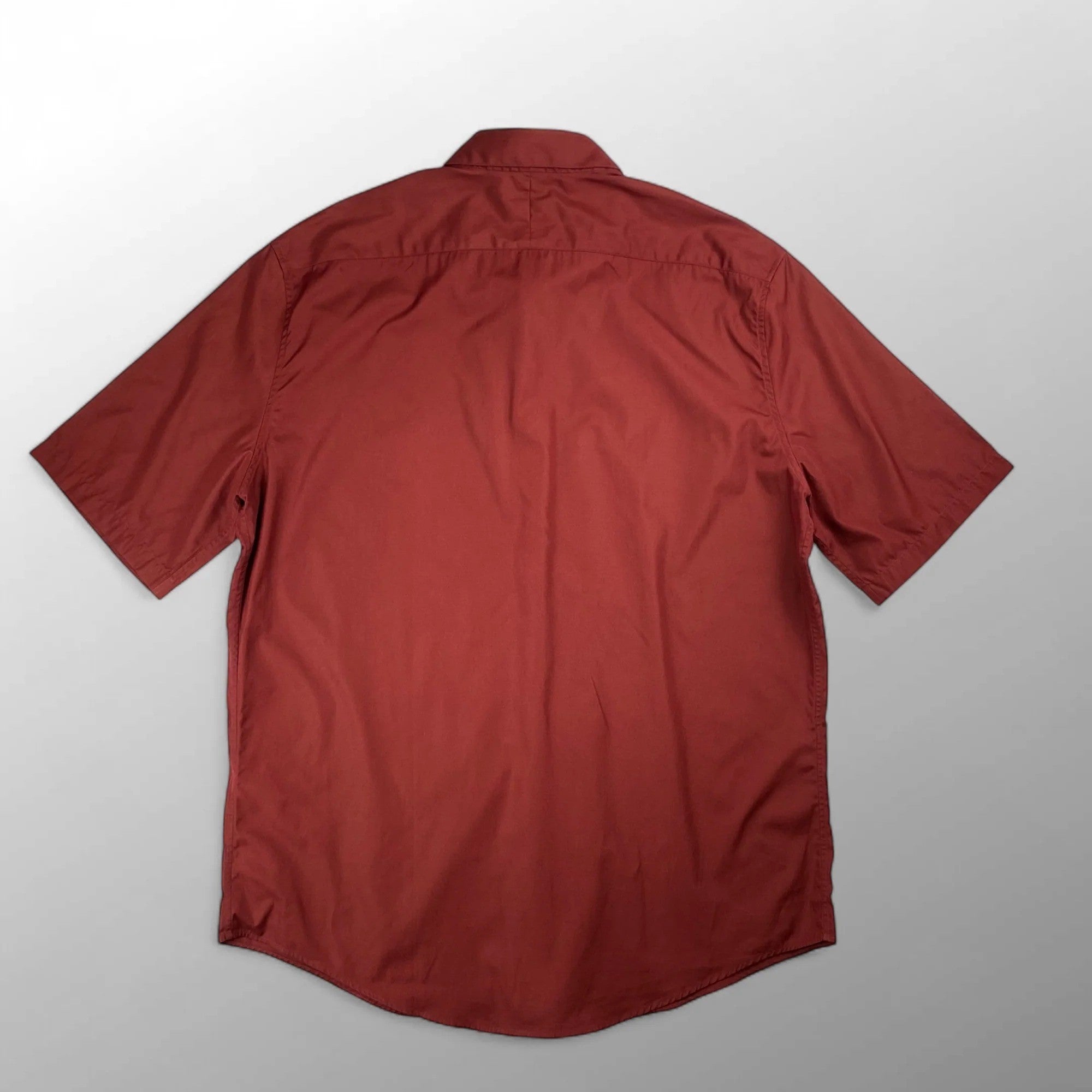 【美品】 HERMES エルメス / 半袖 ハイドボタン デザイン シャツ SIZE:40（L程度）