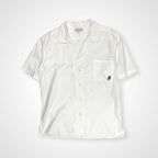 agnes b homme アニエスベー オム / レザール刺繍オープンカラーシャツ ホワイト 参考定価：25,000程度 SIZE：36