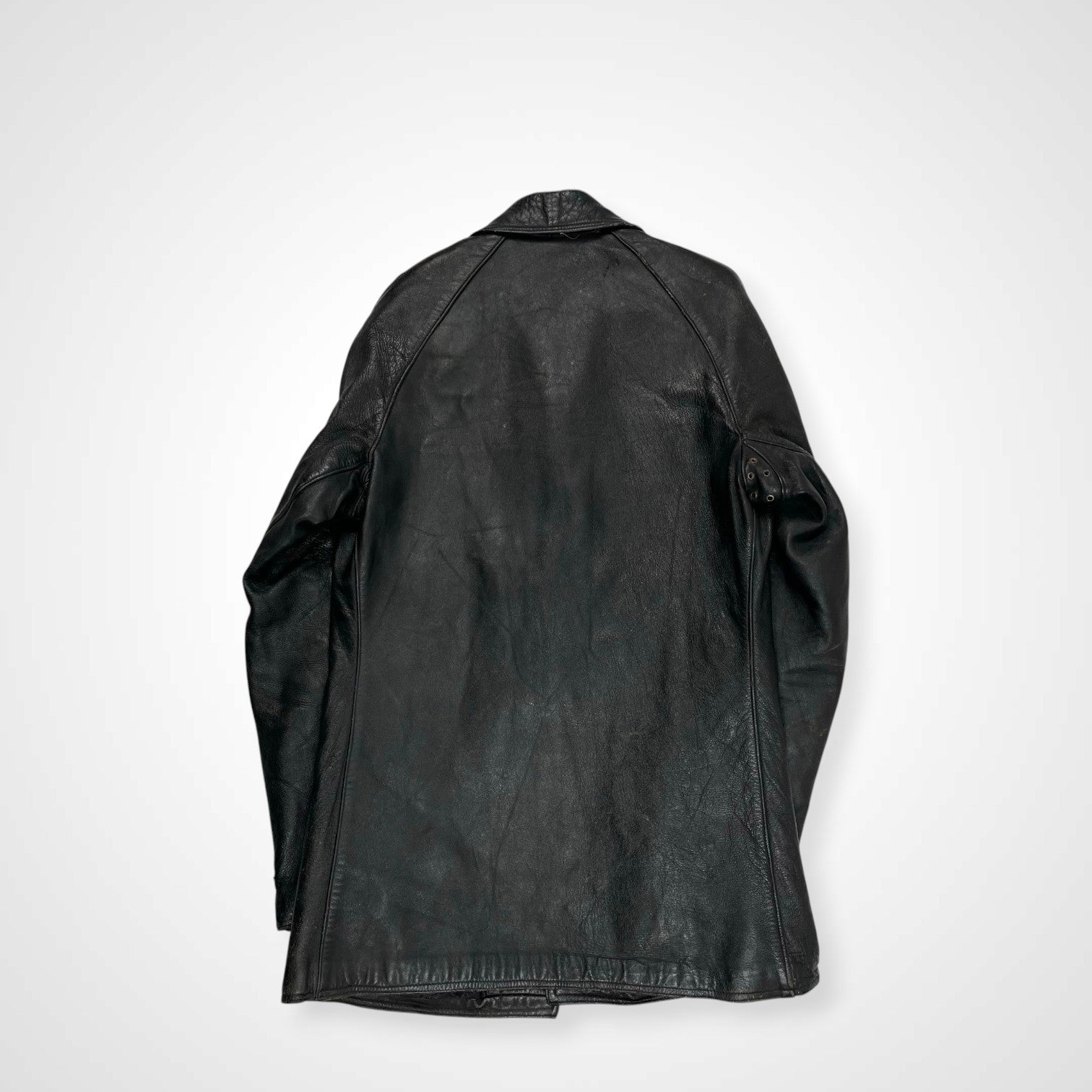 EURO VINTAGE ユーロヴィンテージ / 6-70s フレンチレザーカーコート ステアハイド デニム裏地 SIZE:M程度