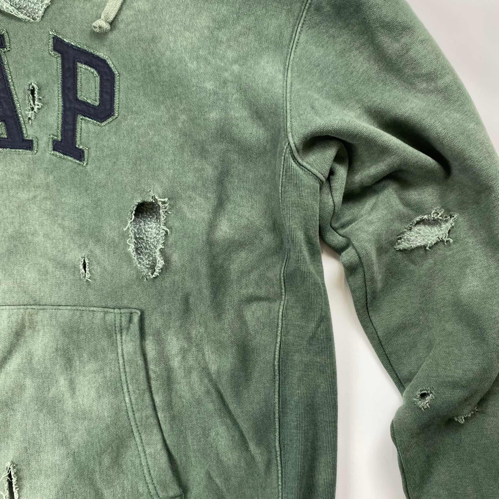 OLD GAP オールドギャップ / デストロイ ダメージ パーカー 鬼フェード SIZE：XL