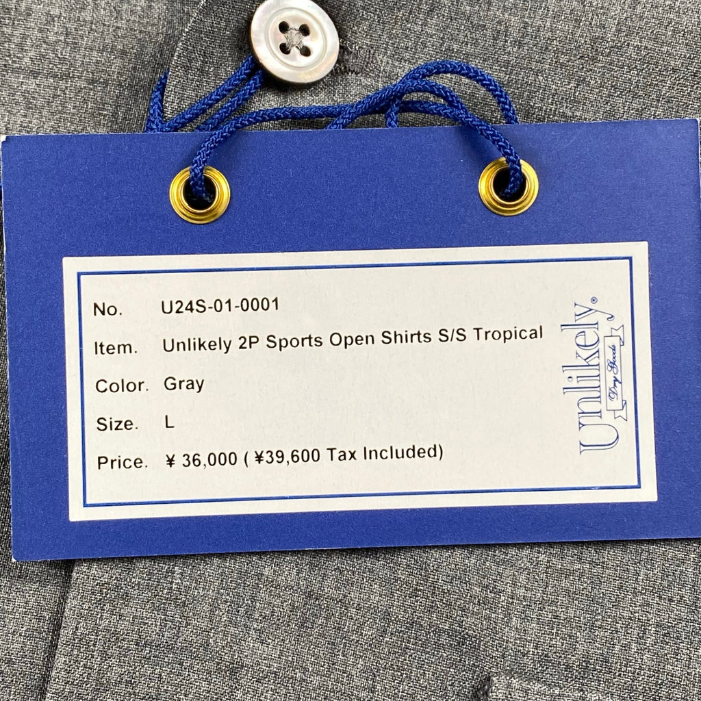 【タグ付】 Unlikely アンライクリー / 2P Sports Open Shirts S/S Tropical オープンカラーシャツ 参考定価：36,000+tax SIZE：L