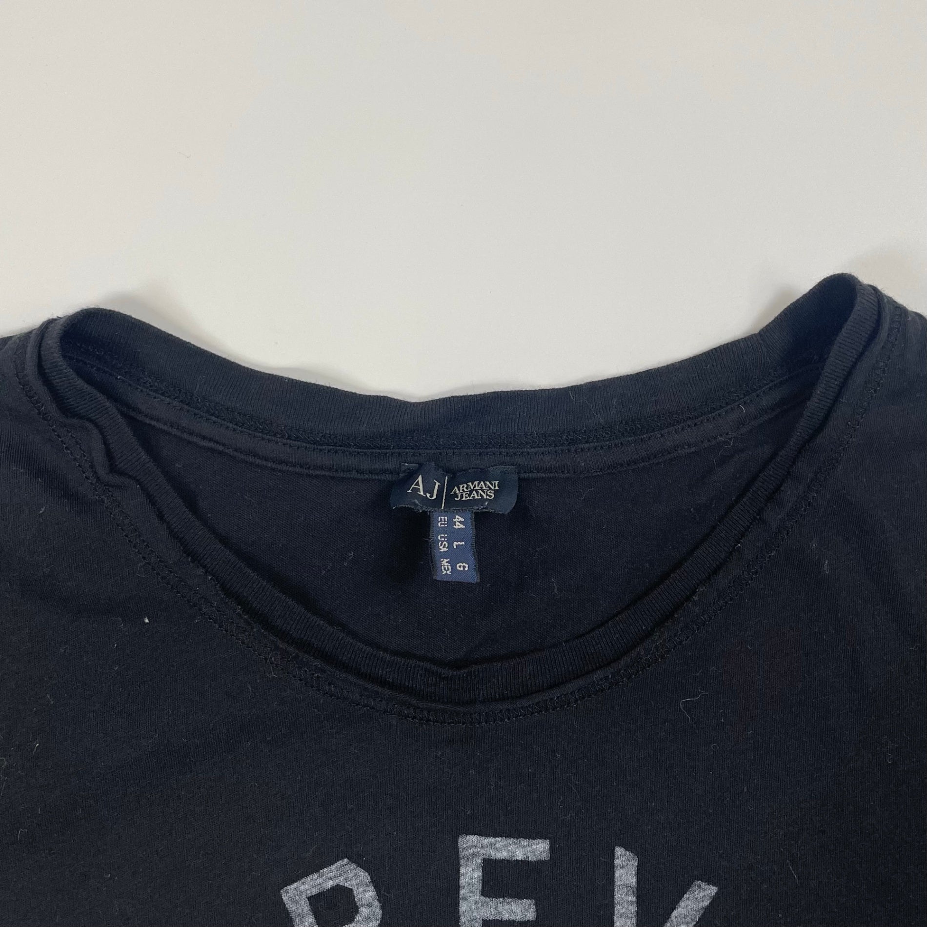 ARMANI JEANS アルマーニ ジーンズ / ハートロゴプリントTシャツ 参考定価：20,000程度 SIZE：L