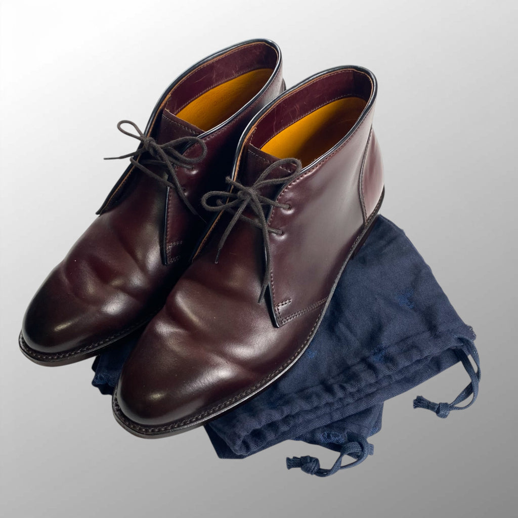 LUDWIG REITER ルーディックライター / SHELL CORDVAN コードバン チャッカブーツ バーガンディ 参考定価：150,000程度 SIZE：8(26.5-27cm)