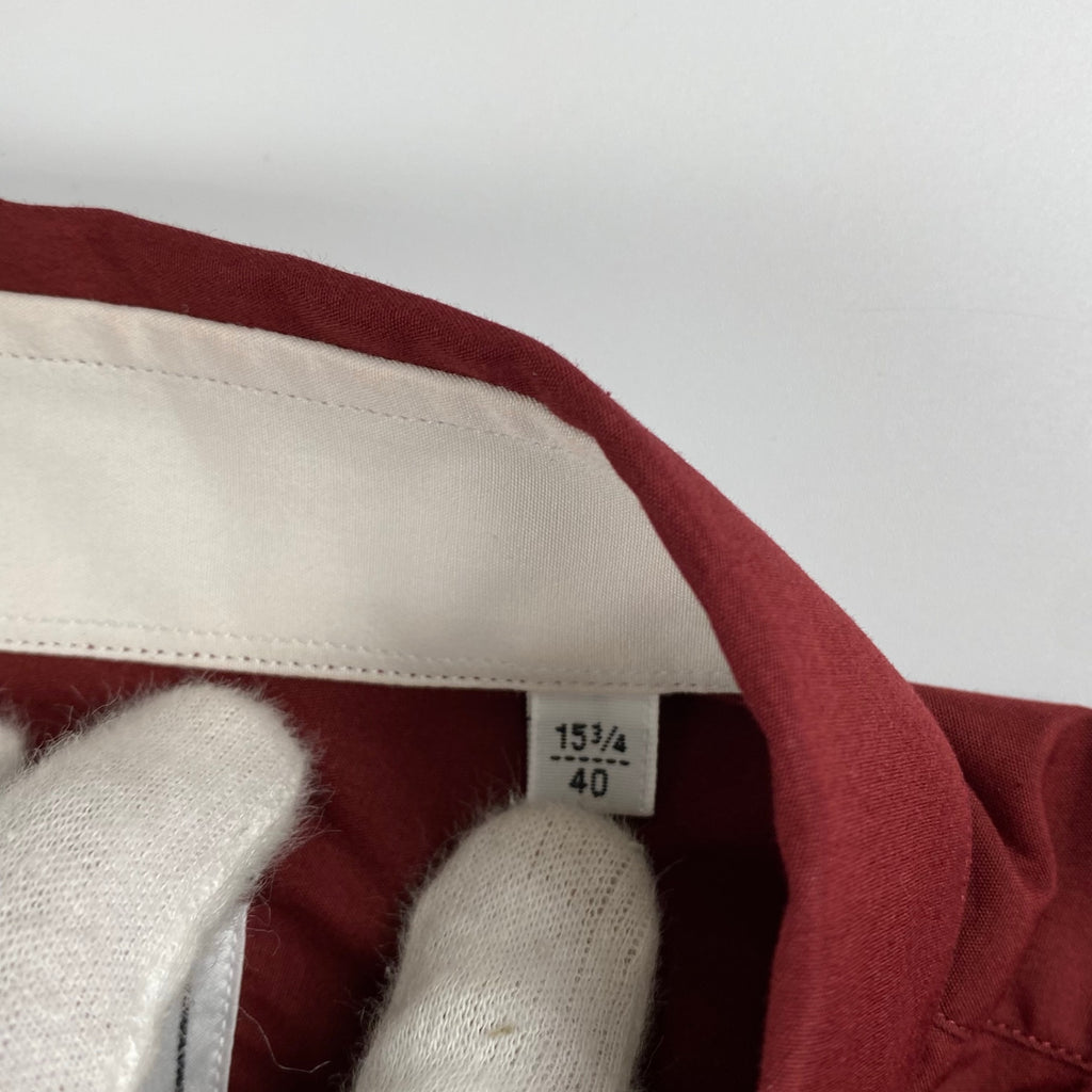 【美品】 HERMES エルメス / 半袖 ハイドボタン デザイン シャツ SIZE:40（L程度）