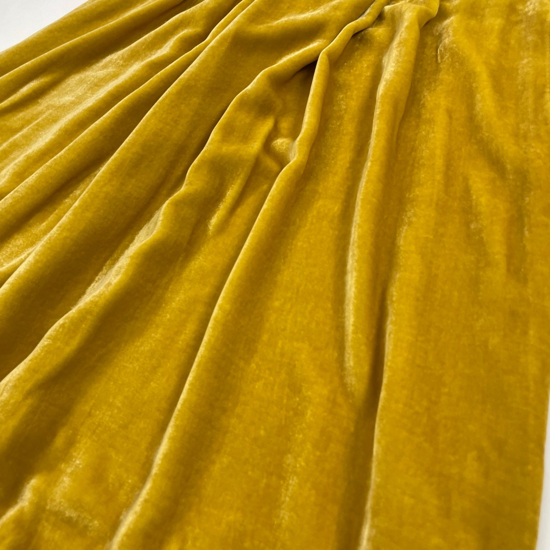 DRIES VAN NOTEN / シルクMIXベロアギャザースカート タグ付 参考定価：80,000程度 SIZE:34